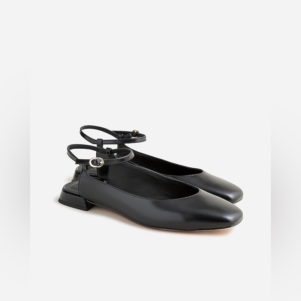 J.CREW Ankle-strap flats in leather sz 7.5